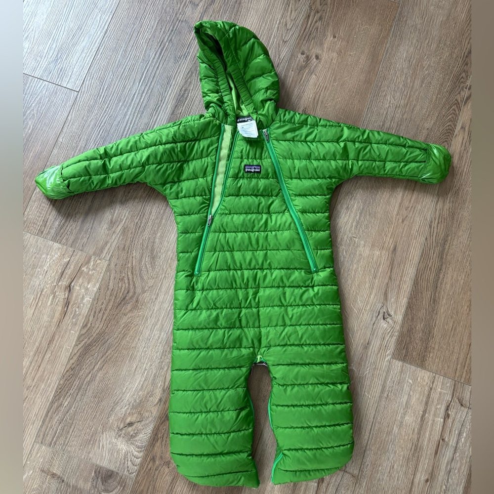 Patagonia Bright Green Baby Snowsuit